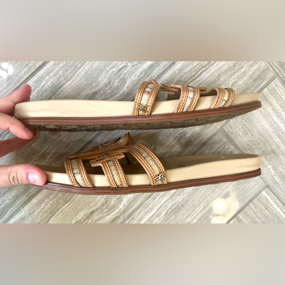 Sam Edelman Nettie Multi-Color Slide Sandal, Tan, Size 8 - Picture 6 of 8